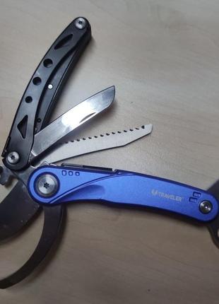 Багатофункціональний ніж (мультитул) 5в1 traveler blue1 фото