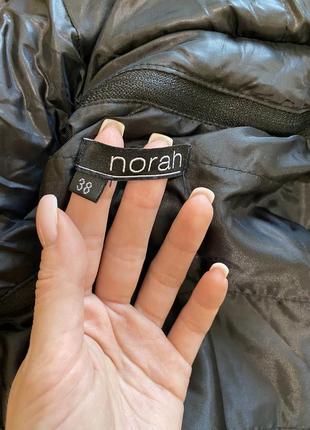 Norah шерстяное черное пальто в спортивном стиле3 фото