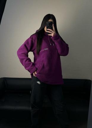 Плюшеве худі nike teddy oversized найк оверсайз10 фото