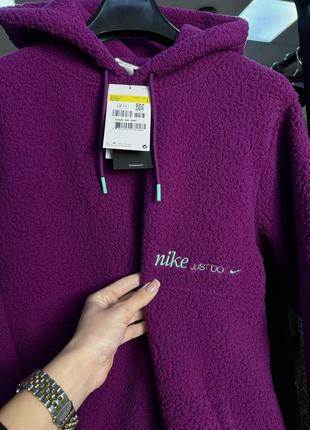 Плюшеве худі nike teddy oversized найк оверсайз5 фото