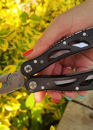 Багатофункціональний ніж (мультитул) 6в1 traveler чорний універсал