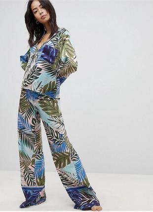 Сатиновая пижама с брюками asos