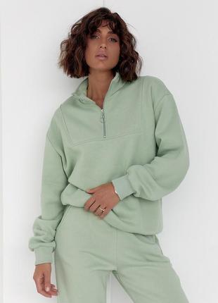 Теплий флісовий костюм, жіночий спортив костюм