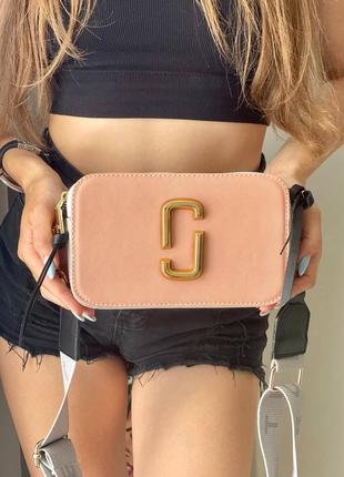 Женская сумка marc jacobs pink/grey logo9 фото