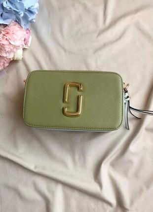 Жіноча сумка marc jacobs olive/blue logo1 фото