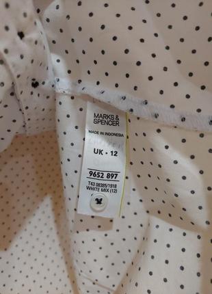 Продам блузку marks&spencer в мелкий горошек, размер м-l5 фото