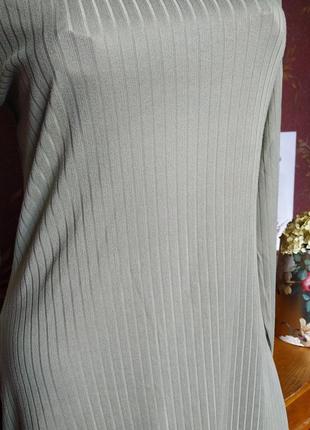 Трикотажное короткое платье хаки в рубчик от primark3 фото