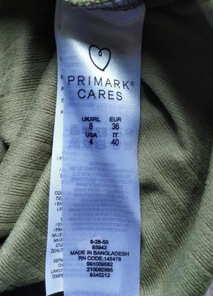 Трикотажное короткое платье хаки в рубчик от primark6 фото