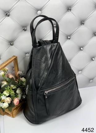Жіночий рюкзак-сумка,  плечові паски на блискавці2 фото