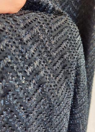 Вечернее чёрное винтажное платье-миди, ёлочка, без рукава (размер 38-40)7 фото