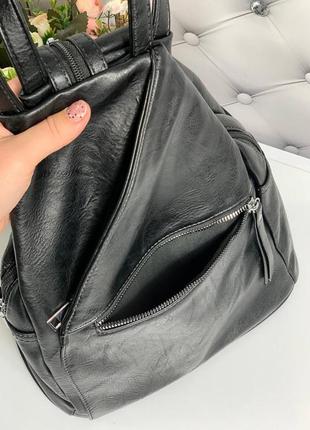 Жіночий рюкзак-сумка, плечові паски на блискавці8 фото