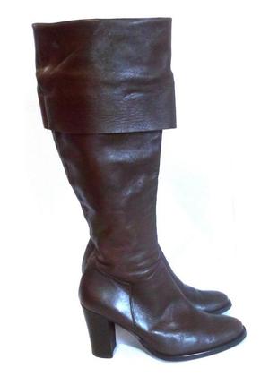 👢👢👢 стильные кожаные демисезонные сапоги на каблуке от pertini, р.37-38 код a3705