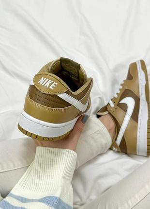 Женские демисезон кроссовки nike dunk low brown4 фото