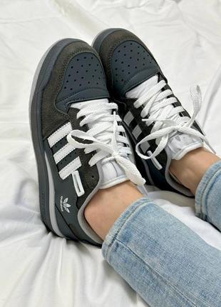 Женские демисезон кроссовки adidas forum grey9 фото