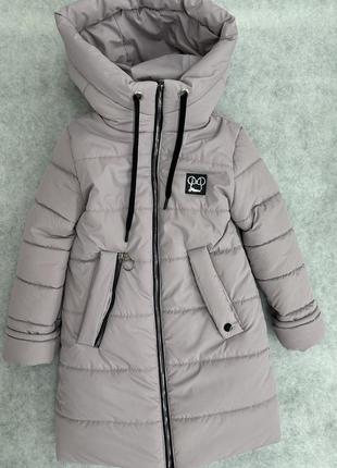 Пальто зимнее для девушек р 128 - 1465 фото