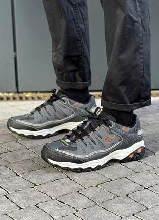 Мужские кожаные кроссовки skechers 43,44,45.5,46,47,48,49, 50.5 размер