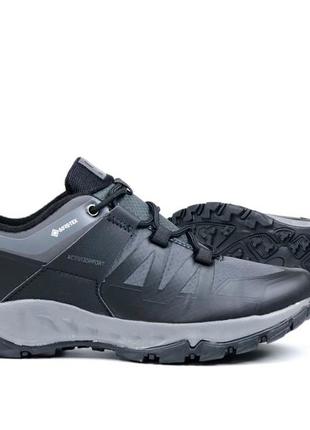 Зимові чоловічі кросівки salomon gore-tex black grey чорного з сірим кольорів термо4 фото