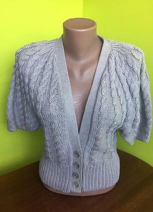 Болеро/вязаный кардиган /кофточка marks &amp; spencer / 50% хлопок