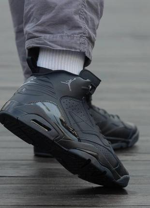 Мужские кроссовки air jordan mvp черные высокие кожаные найк аир джордан осенние весенние (bon)2 фото