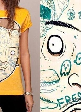 Женская футболка drop dead clothing - tat face bmth oliver sykes emo