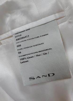 Шикарный белоснежный льняной пиджак/жакет, sand,  p. 369 фото