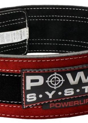 Пояс для важкої атлетики power system stronglift ps-3840 black/red l/xl