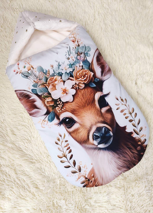 Конверт на выписку, спальник в коляску , чехол на ножки в санки теплый, много цветов