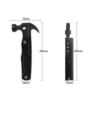 Многофункциональный нож (мультитул) с набором бит 6в1 traveler black hammer3 фото