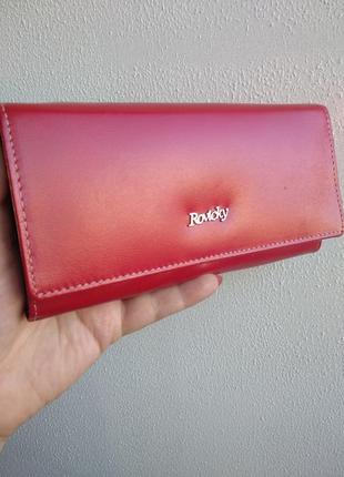 Брак! уцінка! гаманець жіночий шкіряний rd-12 red multi червоний/різнокольоровий