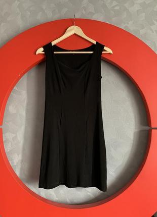 Чорне плаття-двійка в сітку з квітами5 фото