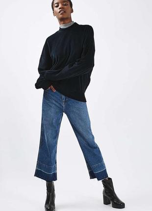 Класний світшот з вілюра topshop з прямимо горлом, розмір хс-с