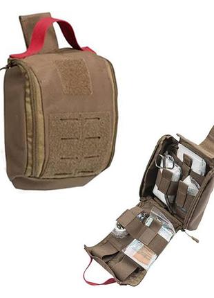 Аптечка з вмістом mil-tec® ifak laser cut — coyote