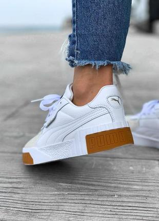 Стильные женские кроссовки puma в белом цвете (весна-лето-осень)😍7 фото