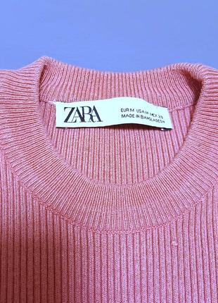 Кофта персикового кольору в рубчик zara5 фото