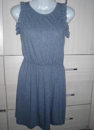 Меланжевое синее платье only2 фото