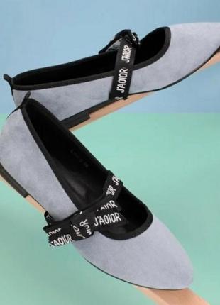 Стильные черные замшевые туфли лодочки балетки модные красивые8 фото