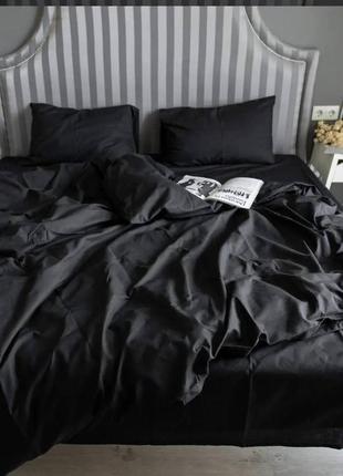 Комплект черного постельного белья
