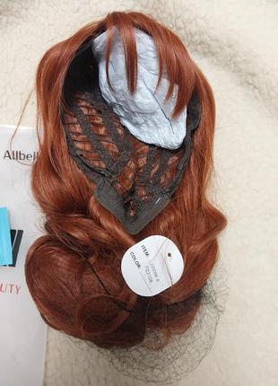 Перука жіноча руда довге волосся хвилясте науручене штучне волосся канекалон можливий обмін розгляну8 фото
