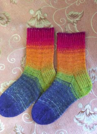 Носки . женские вязаные шерстяные носки ручной работы 37-38