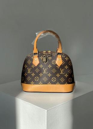 Женская сумка луи виттон коричневая louis vuitton alma brown