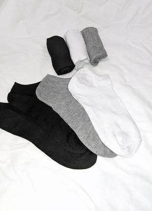 Набор носков короткие хлопковые носки 38 39 40 мужские женские подростковые