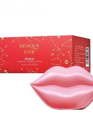 Патчі для губ bioaqua peach hydrate tender lip film з екстрактом персика 60 г 20 штук