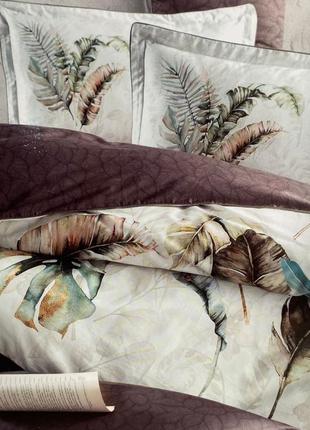 Набір постільної білизни la romano, premium satin hira iron, євро розмір.