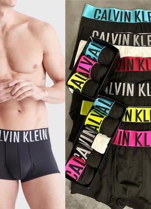 Чоловічі труси боксери calvin klein intense 3шт подарунковий комплект