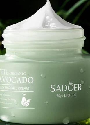 Восстанавливающий, увлажняющий крем sadoer с маслом авокадо для разглаживания и упругости кожи, 50 g3 фото