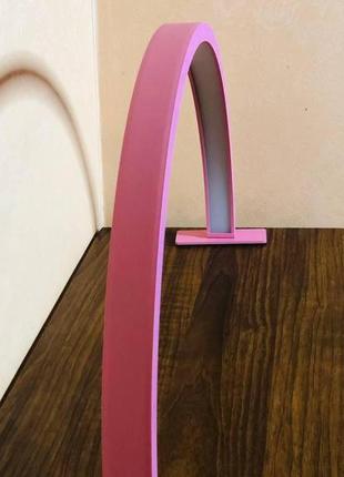 Безтіньова настільна лампа для манікюру "moon" в рожевому кольорі