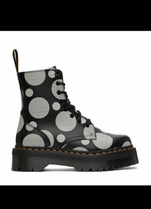 Черевики на платформі dr. martens
 26882009 jadon zip black polka dot smooth