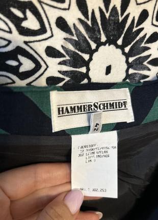 Hammer schmidt винтаж костюм вискоза лен пиджак короткий рукав с плечиками юбка на молнии в запах4 фото