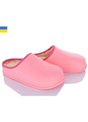 Жіночі зимові тапки крокси галоші утеплені сабо