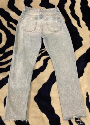 Стильные хлопковые джинсы с рваностями необработанный низ denim co.&amp;primark cares 10/385 фото